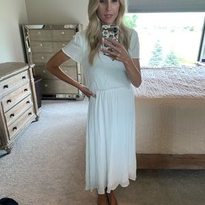 Wayf white midi dress